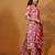 Floral Printed Notch Neck Kurta With Trousers & Dupatta