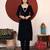 Gotta Patti V-Neck Velvet Straight Kurta With Trousers