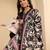 Floral Embroidered Thread Work Notch Neck Straight Kurta With Trousers & Dupatta