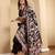Floral Embroidered Thread Work Notch Neck Straight Kurta With Trousers & Dupatta