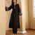 Floral Embroidered Thread Work Notch Neck Straight Kurta With Trousers & Dupatta