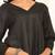 Black V-Neck Panelled A-Line Kurta With Trouser