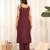 Violet Square Neck Sleeveless Straight Kurta With Trouser