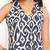 Blue Ethnic Motifs Printed V-Neck Pure Cotton Straight Kurta With Trouser