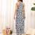 Blue Ethnic Motifs Printed V-Neck Pure Cotton Straight Kurta With Trouser