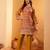 Ethnic Motifs Printed Chanderi Silk Notch Neck Straight Kurta With Trousers