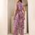 Floral Printed V-Neck Empire Straight Kurta With Trouser