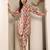 Abstract Printed Mandarin Collar Cuff Sleeves Kurta With Dhoti Pants