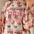 Abstract Printed Mandarin Collar Cuff Sleeves Kurta With Dhoti Pants