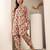 Abstract Printed Mandarin Collar Cuff Sleeves Kurta With Dhoti Pants