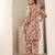Abstract Printed Mandarin Collar Cuff Sleeves Kurta With Dhoti Pants