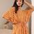 Floral Printed V-Neck Pure Cotton Kaftan Kurta With Trouser