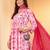 Floral Printed V Neck Pure Cotton A Line Kurta With Palazzos And Dupatta