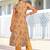 Beige Floral Printed V-Neck Straight Kurta With Trousers