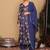 Violet Floral Printed Empire Sequinned Cotton A-Line Kurta With Trousers & Dupatta