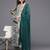 Beige Abstract Printed Empire Thread Work Silk Georgette Kurta & Trouser & Dupatta