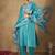 Women Floral Embroidered Regular Thread Work Kurta with Trousers & Dupatta