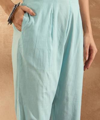 Women Floral Embroidered Pure Cotton Kurta with Trousers & Dupatta 3