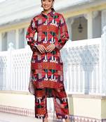 Women Printed Regular Kurta with Trousers
