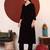 Gota Patti Lace Velvet Winter kurta with Trouser & Dupatta
