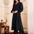 Striped Woven Design Silk Crepe Kurta With Trousers