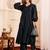 Striped Woven Design Silk Crepe Kurta With Trousers