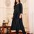 Women Striped Regular Gotta Patti Silk Crepe Kurta with Trouser
