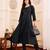 Women Striped Regular Gotta Patti Silk Crepe Kurta with Trouser