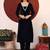 Women V Neck Zari Embroidered Velvet Kurta with Trouser