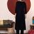 Women V Neck Zari Embroidered Velvet Kurta with Trouser