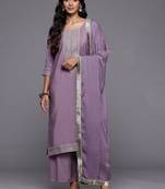 Ethnic Motifs Embroidered Regular Kurta with Trousers & With Dupatta