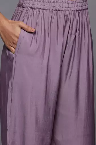 Ethnic Motifs Embroidered Regular Kurta with Trousers & With Dupatta
