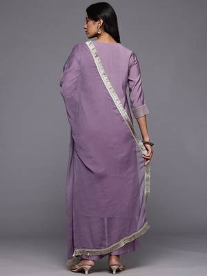 Ethnic Motifs Embroidered Regular Kurta with Trousers & With Dupatta 6