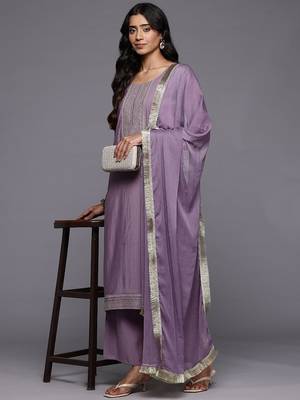 Ethnic Motifs Embroidered Regular Kurta with Trousers & With Dupatta 7