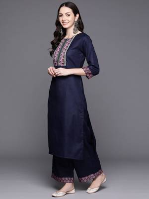 Women Yoke Design Kurta with Palazzos & Dupatta 6