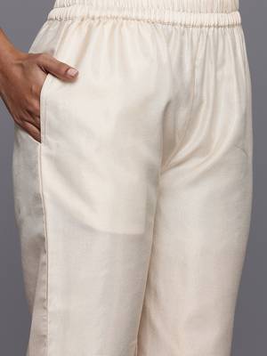 Ethnic Motifs Embroidered Sequinned Brocade Kurta With Trousers & Dupatta 3