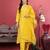 Geometric Embroidered Regular Thread Work Straight Kurta with Trousers & Dupatta