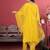 Geometric Embroidered Regular Thread Work Straight Kurta with Trousers & Dupatta