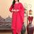 Geometric Embroidered Regular Thread Work Straight Kurta with Trousers & Dupatta