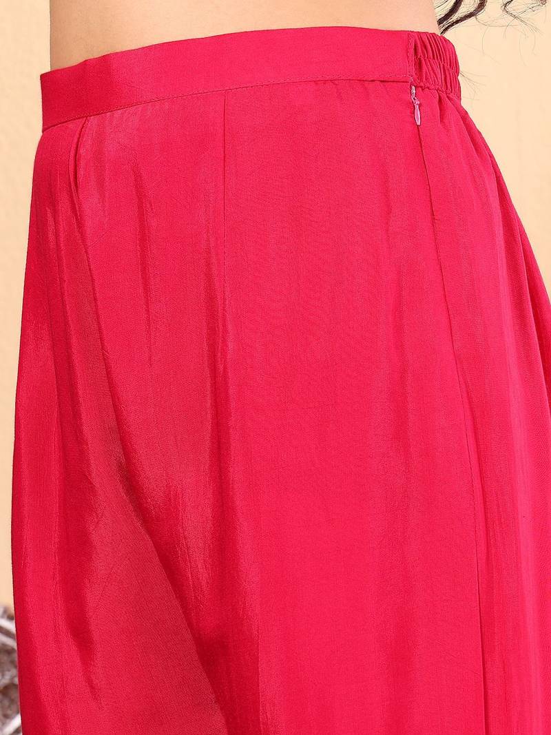 Geometric Embroidered Regular Thread Work Straight Kurta with Trousers & Dupatta