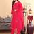 Geometric Embroidered Regular Thread Work Straight Kurta with Trousers & Dupatta