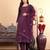 Floral Embroidered Regular Thread Work Straight Kurta with Trousers & Dupatta