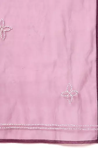Floral Embroidered Regular Thread Work Straight Kurta with Trousers & Dupatta