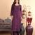 Floral Embroidered Regular Thread Work Straight Kurta with Trousers & Dupatta