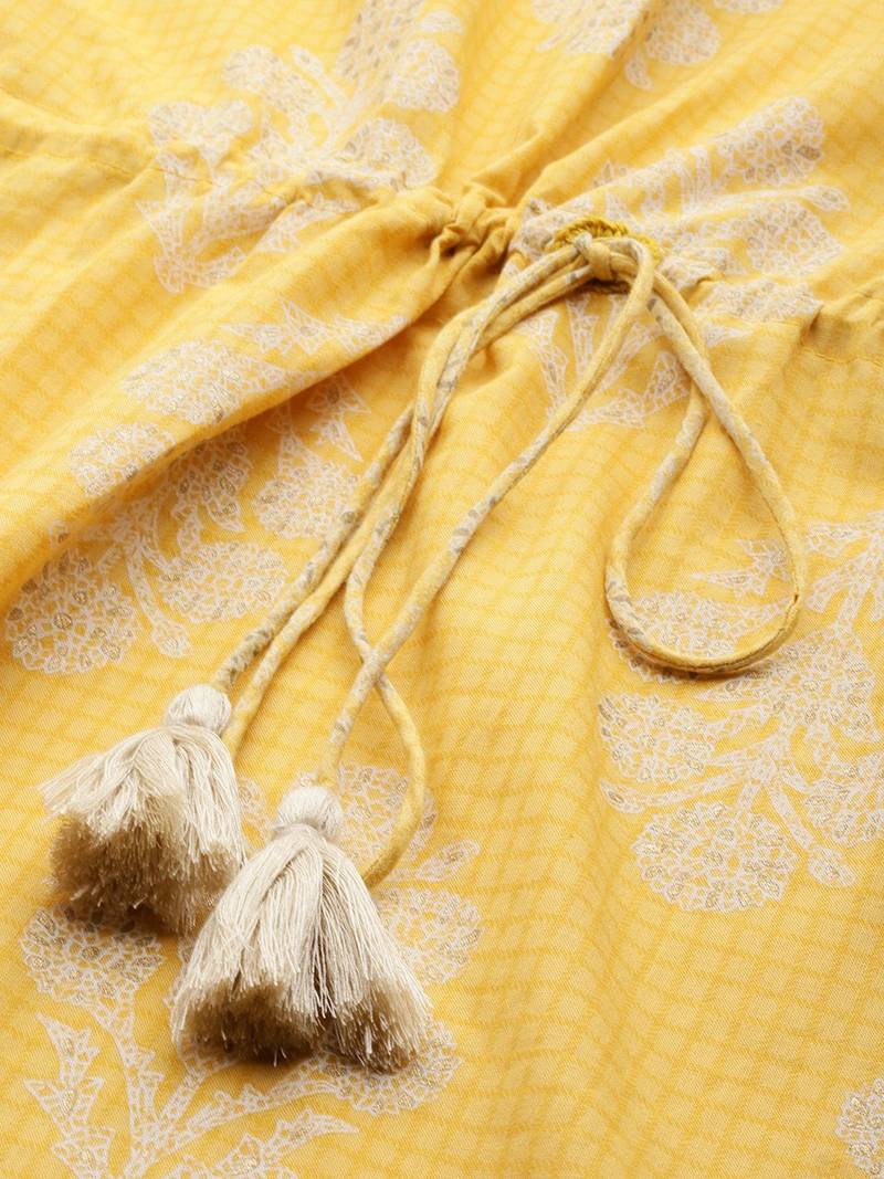 Floral Printed Kurta with Trousers & With Dupatta