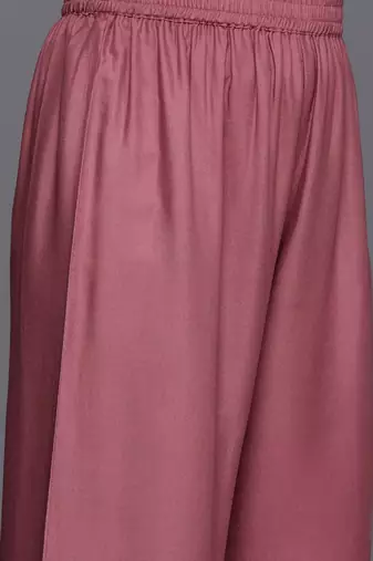 Ethnic Motifs Woven Design V-Neck Regular Kurta with Trousers