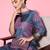 Abstract Printed Mandarin Collar Straight Kurta with Trousers