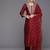 Floral Yoke Design Chanderi Silk Straight Kurta & Trousers With Dupatta