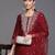 Floral Yoke Design Chanderi Silk Straight Kurta & Trousers With Dupatta