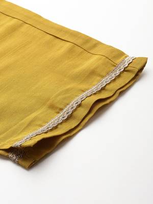Floral Embroidered Chanderi Silk Kurta with Trousers & Dupatta 10